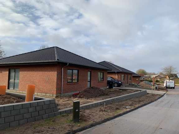 Opbygning af støttemur i Holstebro