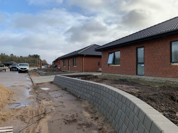 Opbygning af støttemur