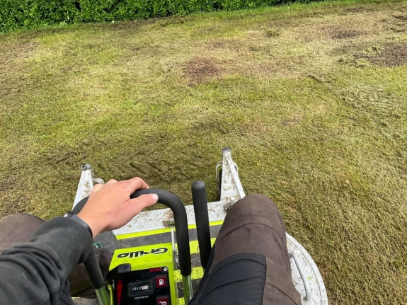 Professionel græsslåning