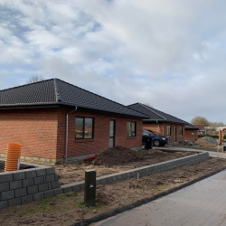 Opbygning af støttemur i Holstebro