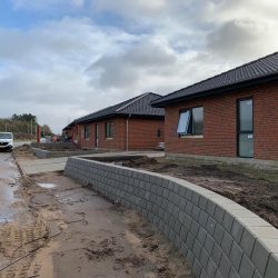 Opbygning af støttemur