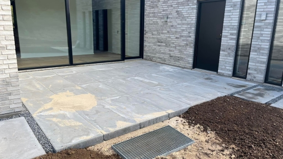 Ny terrasse ved nyt hus