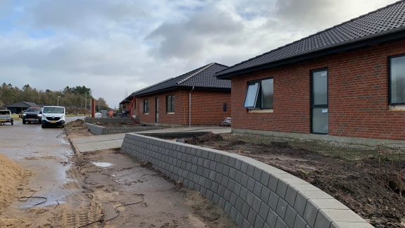 Opbygning af støttemur